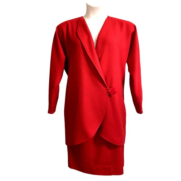 JEAN MUIR London Vintage Designer Skirt Jacket Suit~US 8/10/12~Made in England - Picture 2 of 9